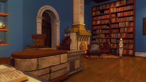 Fireplace and Reading Nook